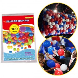 100 Balloon Drop Net 2.5m X 1m (holds 100 9" Balloons)
