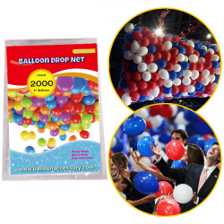 2000 Balloon Drop Net 15m X 2m (holds 2000 9" Balloons)