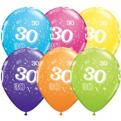 30-a-round 11" Tropical Assorted (25ct) Ygx