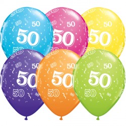 50-a-round 11" Tropical Assorted (25ct) Ygx