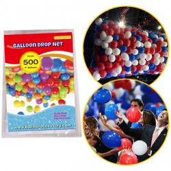 500 Balloon Drop Net 3.75m X 2m (holds 500 9" Balloons)