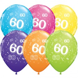 60-a-round 11" Tropical Assorted (25ct) Ygx