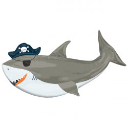 Ahoy Shark Shape P35 Pkt (41" X 23")