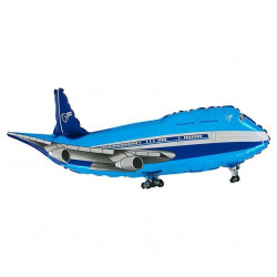Airplane Blue 14" Mini Shape Flat