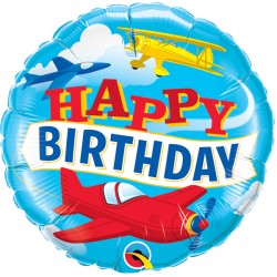 Airplanes Birthday 18" Pkt If