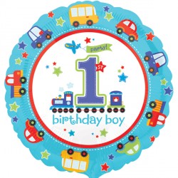 All Aboard 1st Birthday Standard S40 Pkt