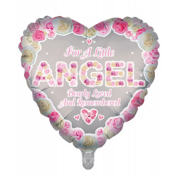 Angel Pink Remembrance 18" Heart Pkt
