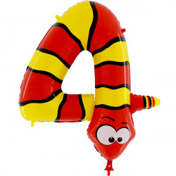 Animaloons Number 4 Snake Shape 40" Pkt