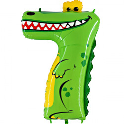 Animaloons Number 7 Crocodile Shape 40" Pkt