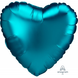 Aqua Satin Luxe Heart Standard S15 Flat A