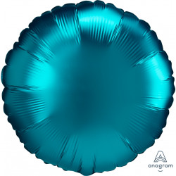 Aqua Satin Luxe Round Standard S15 Flat A