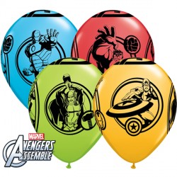 Avengers Assemble 11" Lime Green, Goldenrod, Robin's Egg Blue & Red (25ct) Lbc