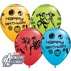 Avengers Assemble Birthday 11" Lime Green, Goldenrod, Robin's Egg Blue & Red (25ct) Lbc