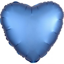 Azure Satin Luxe Heart Standard S15 Flat A