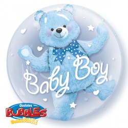 Baby Blue Bear 24" Double Bubble Yuy