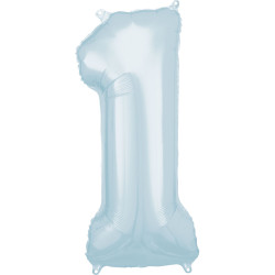 Baby Blue Number 1 Shape N34 Pkt (33" X 15")