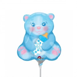 Baby Boy Bear With Bottle Mini Shape A30 Flat
