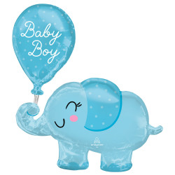 Baby Boy Elephant Shape P38 Pkt (29" X 31")