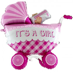 Baby Buggy It's A Girl 42" 3d/4d Shape D4 Pkt