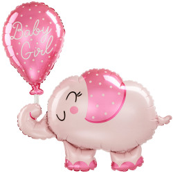 Baby Girl Elephant Shape P38 Pkt (29" X 31")