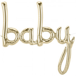 Baby Script White Gold 40" Airfilled Shape S1-01 Pkt