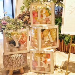 Balloon Display Cube Set (4) Baby 30cm X 30cm X 30cm