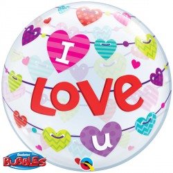 Banners Hearts I Love You 22" Single Bubble Yrv