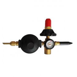 Basic Dual Regulator Valve With Auto Shut Off & Gauge Screw Fitting (boc)