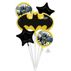 Batman  5 Balloon Bouquet P75 Pkt