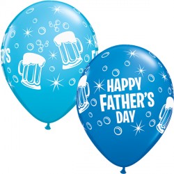 Beer Mug Father's Day 11" Robin's Egg Blue & Dark Blue (25ct) Ygx