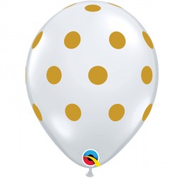 Big Polka Dots 11" Diamond Clear W/gold Ink (25ct) Ygx