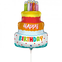 Birthday Cake 14" Mini Shape Flat