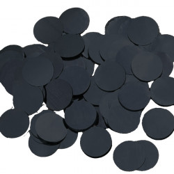 Black 25mm Round Metallic Confetti 100g