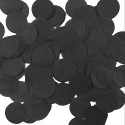Black 25mm Round Paper Confetti 100g