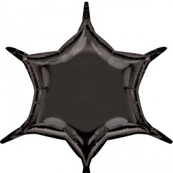 Black 6 Point Star D32 Flat (3ct)