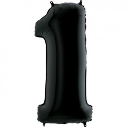 Black Number 1 Shape 26" Pkt