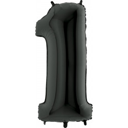 Black Number 1 Shape 40" Pkt