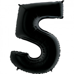 Black Number 5 Shape 26" Pkt