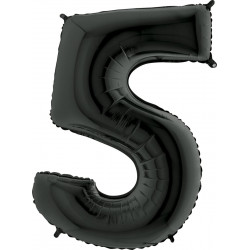 Black Number 5 Shape 40" Pkt