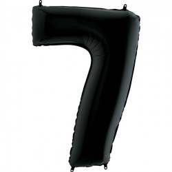 Black Number 7 Shape 26" Pkt
