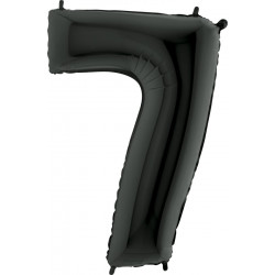 Black Number 7 Shape 40" Pkt