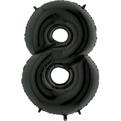 Black Number 8 Shape 40" Pkt