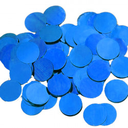 Blue 25mm Round Metallic Confetti 100g