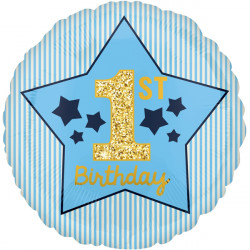 Blue & Gold Boy 1st Birthday Standard S40 Pkt