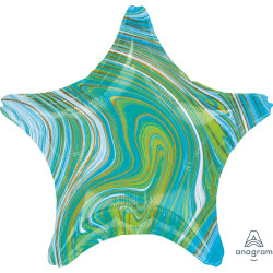 Blue Green Marblez Star Standard S18 Flat A