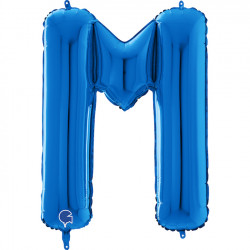 Blue Letter M Shape 26" Pkt