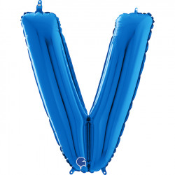 Blue Letter V Shape 26" Pkt