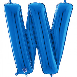 Blue Letter W Shape 26" Pkt