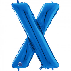 Blue Letter X Shape 26" Pkt