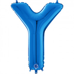 Blue Letter Y Shape 26" Pkt